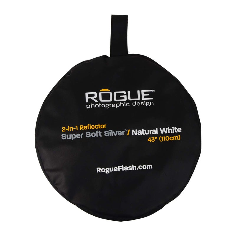 Rogue 2-in-1 Collapsible Reflector - Super Soft Silver / Natural White 43â€ - Image 4